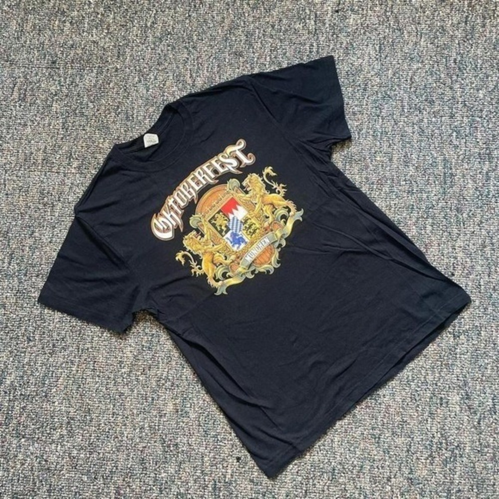 Stedman Oktoberfest Munchen Graphic T-Shirt Mens XL Black‎ ST2100 Munich Germany